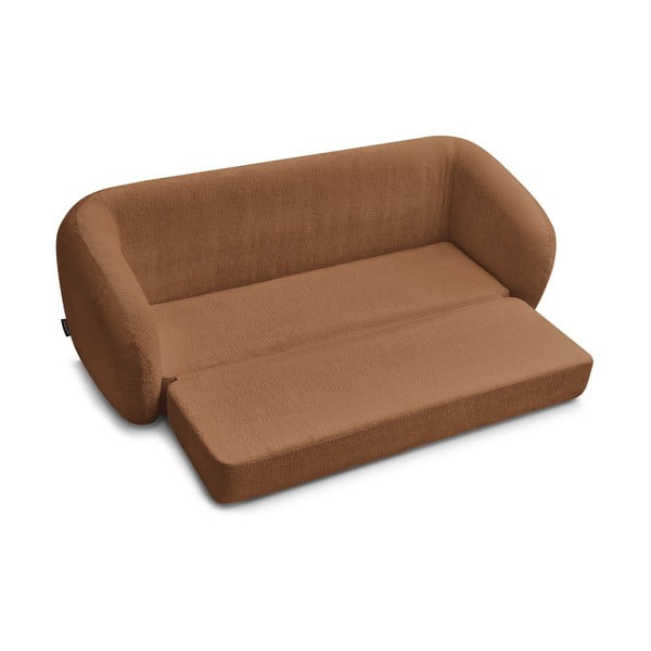 Téglavörös zsenília kinyitható kanapé 228 cm Neyo – Bobochic Paris-image-4