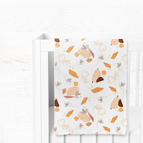 Fehér muszlin gyerek takaró 75x100 cm Boho – Mijolnir-image-3