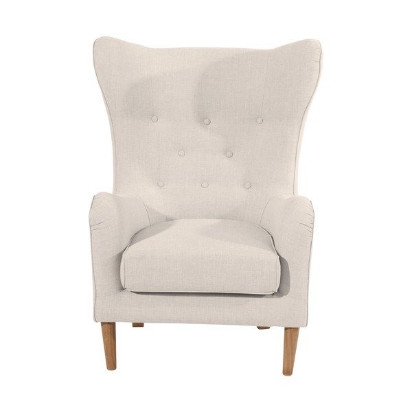 Linen krémszínű füles fotel - Max Winzer-image-2