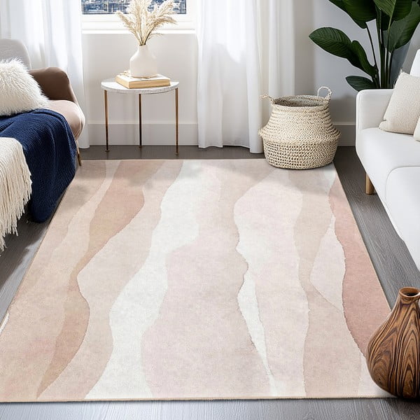 Krémszínű mosható szőnyeg 160x230 cm Komodo Beach – Mila Home-image-4