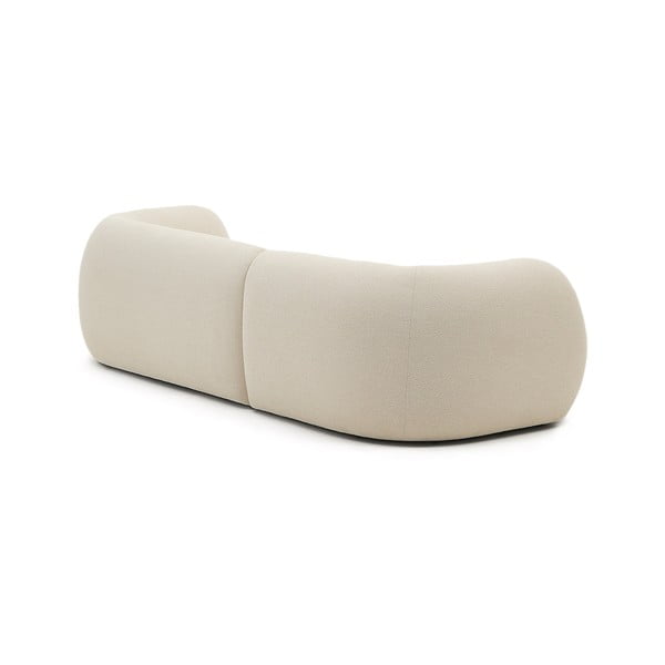 Krémszínű zsenília sarokkanapé (jobb oldali-heverő résszel) Martina – Kave Home-image-4