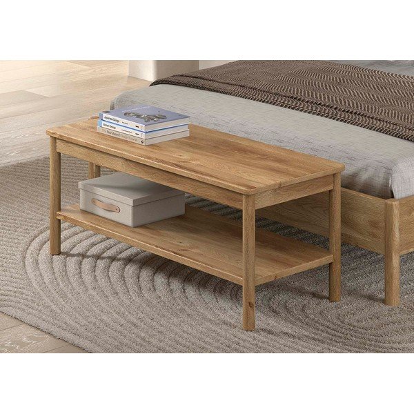 Natúr színű tömörfa-MDF pad Olive – Vipack-image-1