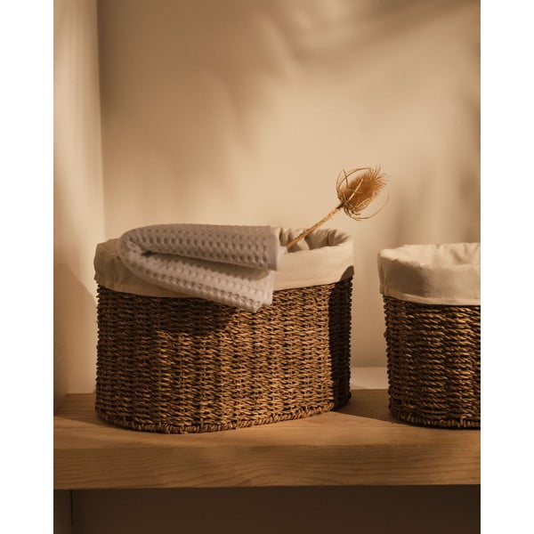 Tengerifű tárolókosár szett 2 db-os 35x25x25 cm Tossa – Kave Home-image-1
