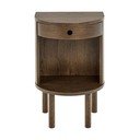 Sötét natúr színű éjjeliszekrény tölgyfa dekorral Paron – Actona