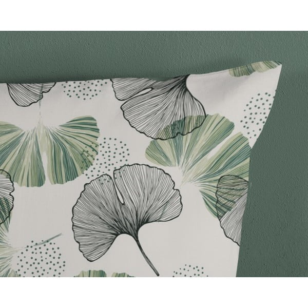 Zöld-krémszínű egyszemélyes pamut ágyneműhuzat 140x200 cm – Good Morning-image-3