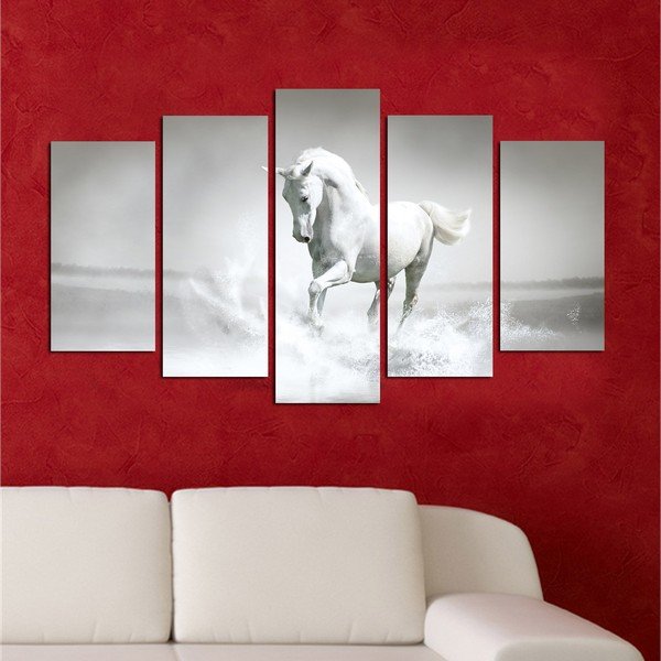 White Horse többrészes kép, 110 x 60 cm-image-1