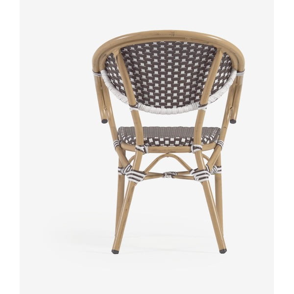 Barna fém-műanyag kerti szék Marilyn – Kave Home-image-2