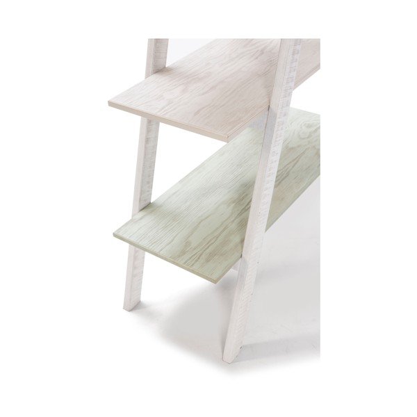 Perlé fehér gyerek könyvespolc borovi fenyő konstrukcióval - Marckeric-image-4