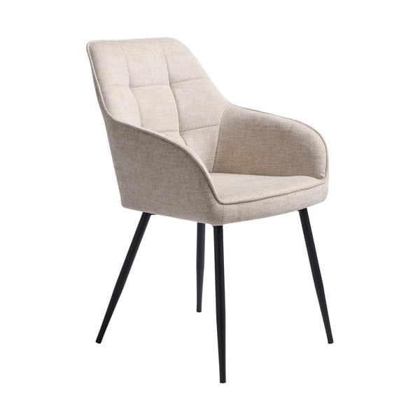 Bézs kárpitozott karfás étkezőfotel Nolan – Unique Furniture