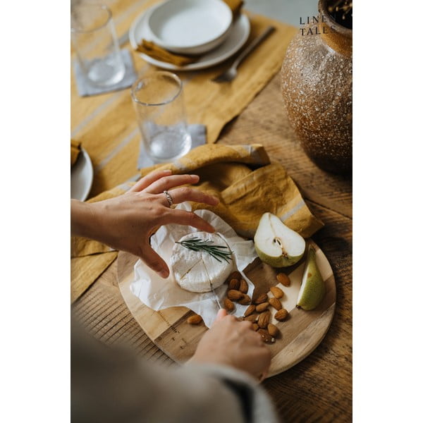 Len szalvéta szett 2 db-os Amber Bronze Stripes – Linen Tales-image-3