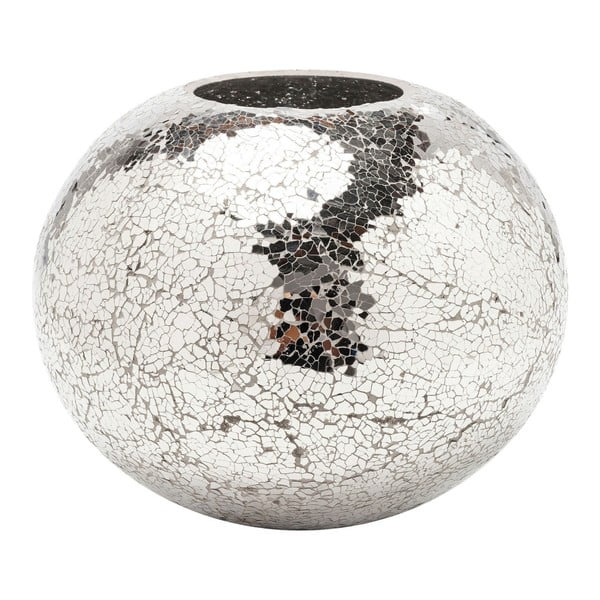 Mosaix Disco ezüstszínű váza, 21 cm - Kare Design