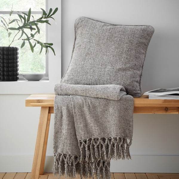 Szürke zsenília takaró 130x170 cm Wilson – Catherine Lansfield-image-4