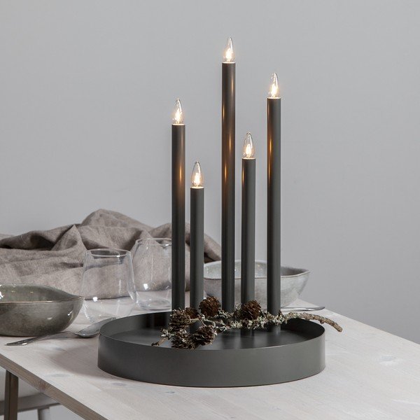 Fekete fénydekoráció ø 32 cm Deco – Star Trading-image-1