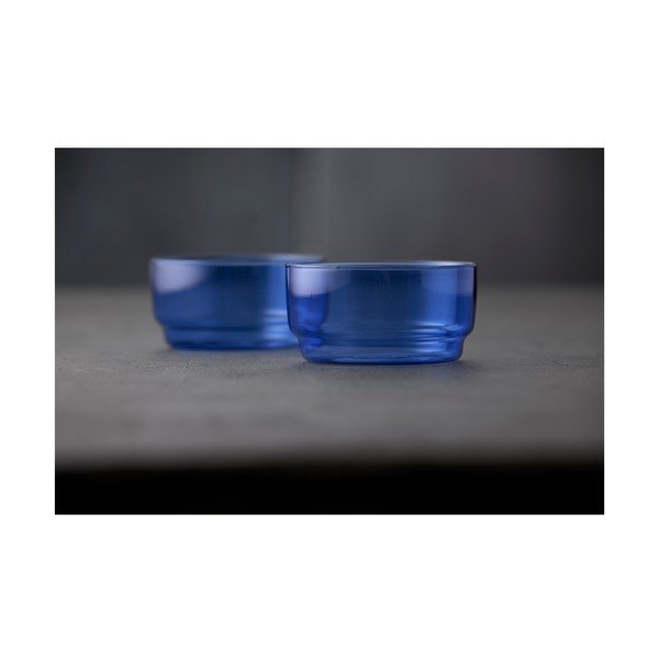 Kék üveg tálka szett 2 db-os 500 ml Torino – Lyngby Glas-image-2