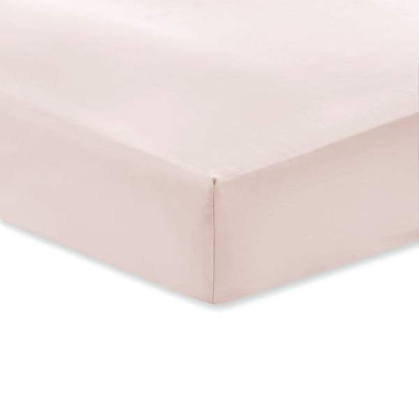 Classic rózsaszín pamutszatén lepedő, 90 x 190 cm - Bianca