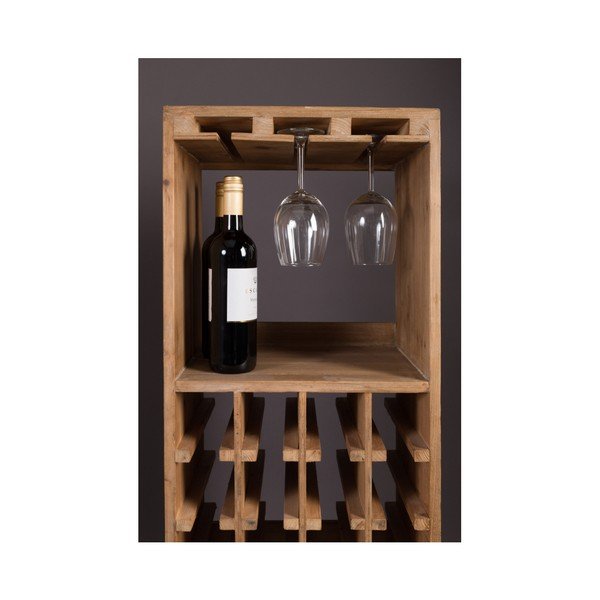 Barna jegenyefenyő bortartó szekrény palackok száma 28, 43,5x118,5 cm Claude – Dutchbone-image-2