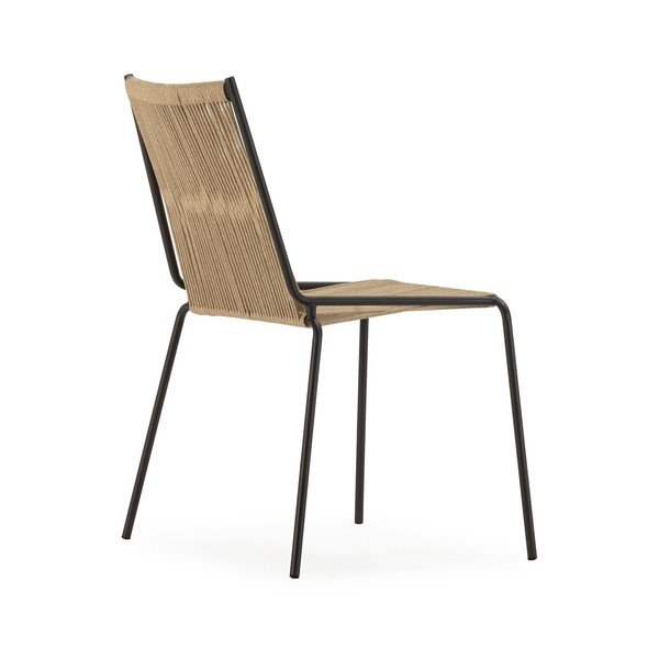 Bézs fém rakásolható étkezőszék szett 2 db-os Emily – Marckeric-image-4