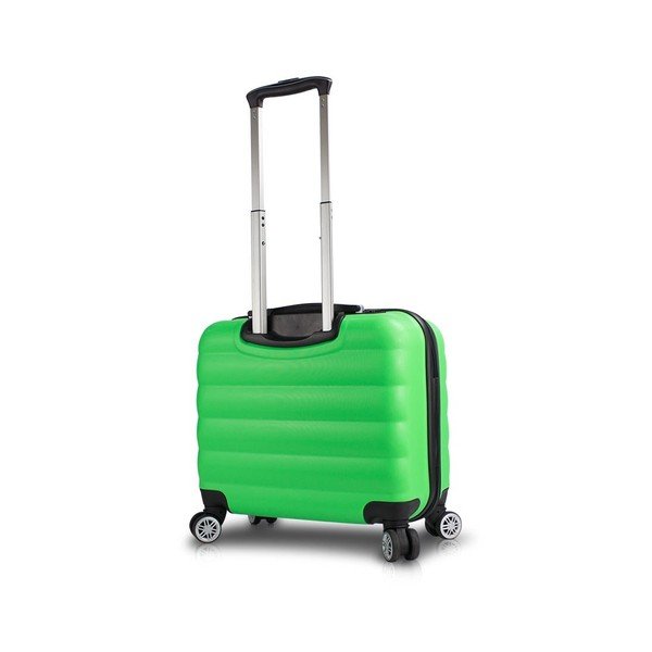 COLORS RESSNO Cabin Suitcase zöld görgős bőrönd USB csatlakozóval - My Valice