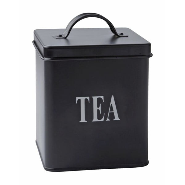 Tea fekete fémdoboz, 1,5 l - KJ Collection