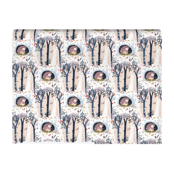 Csomagolópapír szett karácsonyi mintával  5 db-os 69,5x48,5 cm Wild Wood Hideaway – Roger la Borde-image-1