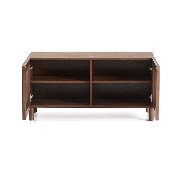 Sötétbarna cipőtartó kőrisfa dekorral 98x50x43 cm Beyla – Kave Home-image-4