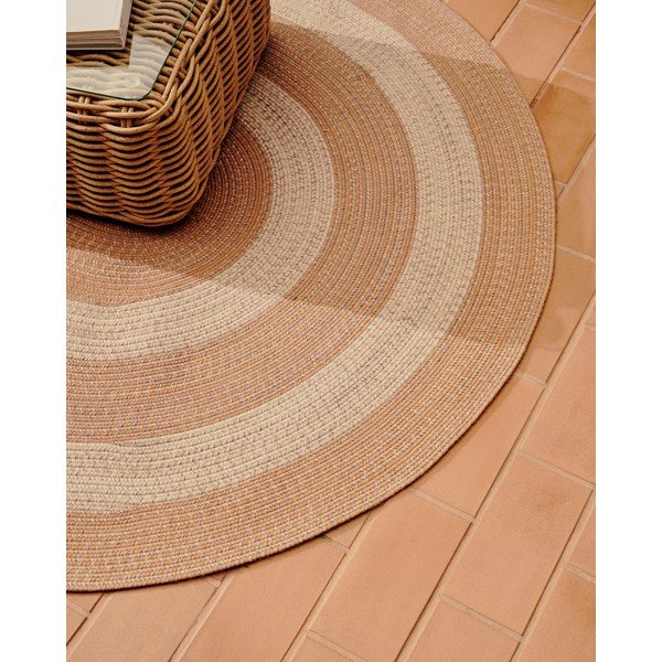 Barackszínű kültéri-beltéri szőnyeg újrahasznosított szálakból 160x230 cm Leeith – Kave Home-image-2