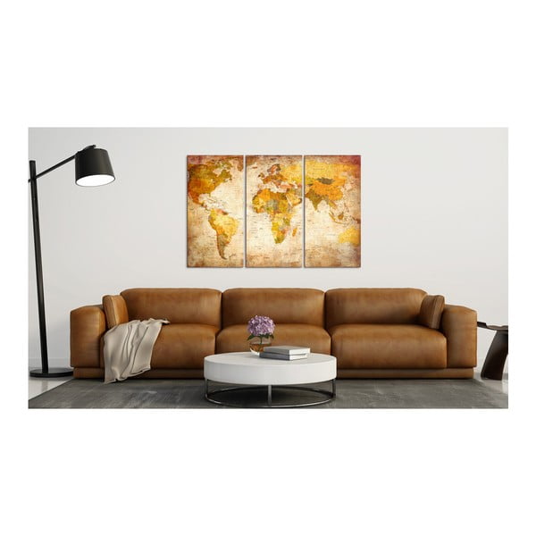 Antique Travel többrészes fali világtérkép, 120 x 80 cm - Bimago-image-2