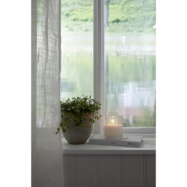 Flamme Romb fehér LED viaszgyertya üvegben, magasság 10 cm - Star Trading-image-3