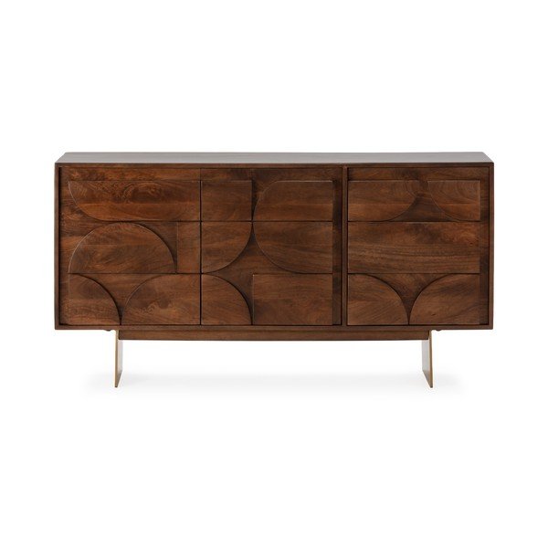 Barna mangófa komód 145x76x40 cm Trisha – MOME