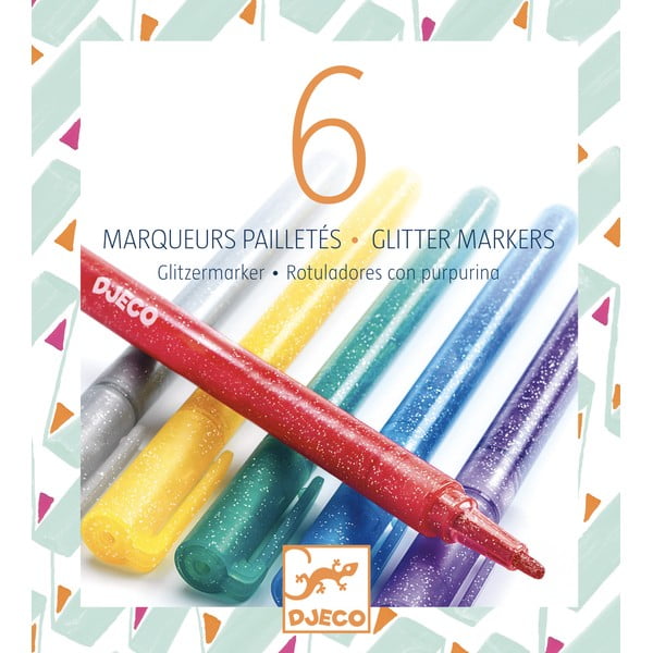 Magic 6 db filctoll csillogó tintával - Djeco-image-1