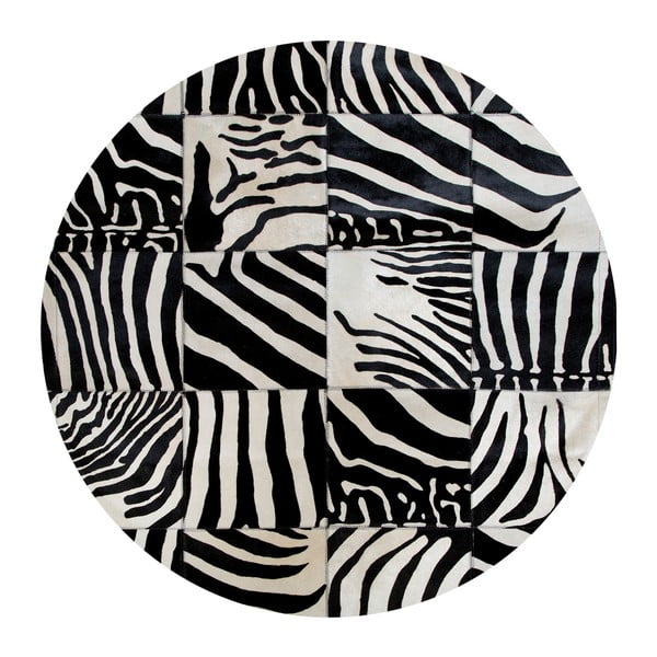 Trionom zebramintás állatbőr szőnyeg, ⌀ 120 cm - Pipsa