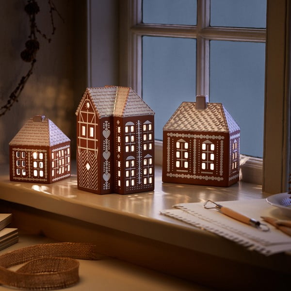 Kerámia gyertyatartó teamécseshez Gingerbread Lighthouse – Kähler Design-image-3
