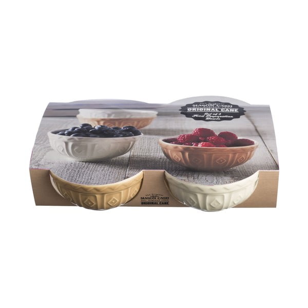 Fehér-bézs kőedény tálka szett 4 db-os 200 ml Original Cane – Mason Cash-image-2