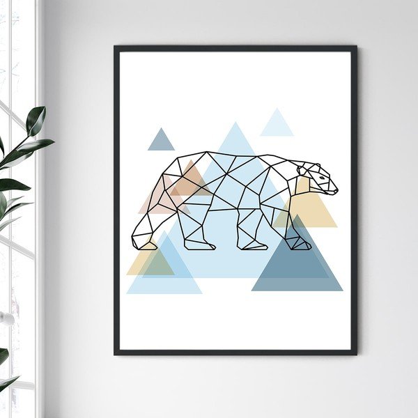 Bear II keretezett kép, 30 x 40 cm - North Carolina Frame