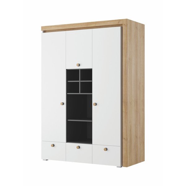 Riva 3 ajtós ruhásszekrény 3 fiókkal - Szynaka Meble