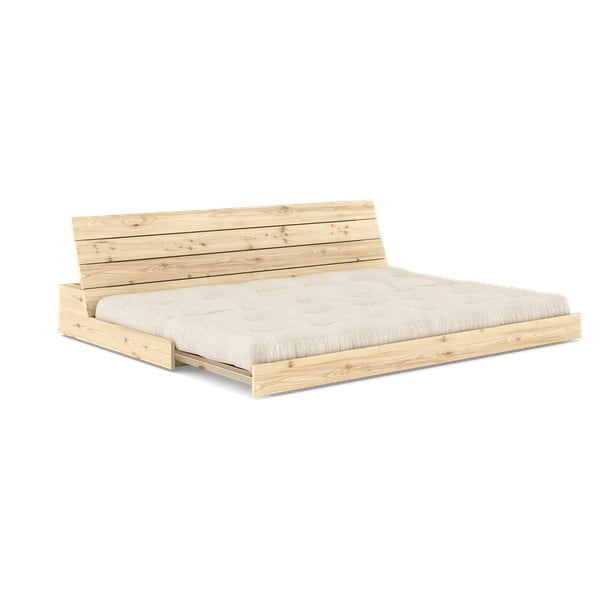 Szürke-bézs len kinyitható kanapé 196 cm Base – Karup Design-image-4