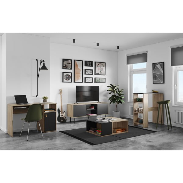 Íróasztal tölgyfa dekoros asztallappal 50x115 cm Oxford – TemaHome-image-1