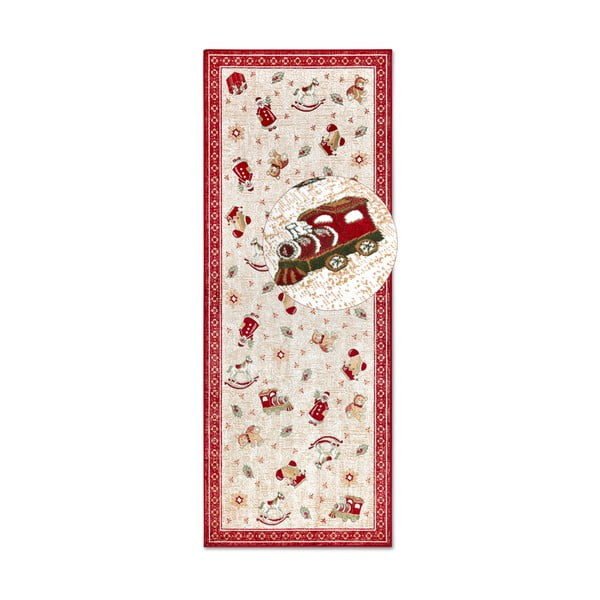 Piros pamutkeverék futószőnyeg karácsonyi mintával 80x200 cm Toy's Delight Red Christmas – Villeroy&Boch