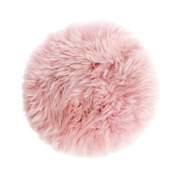 Halvány rózsaszín bárányszőrme ülőke, ⌀ 36 cm - Royal Dream-image-2
