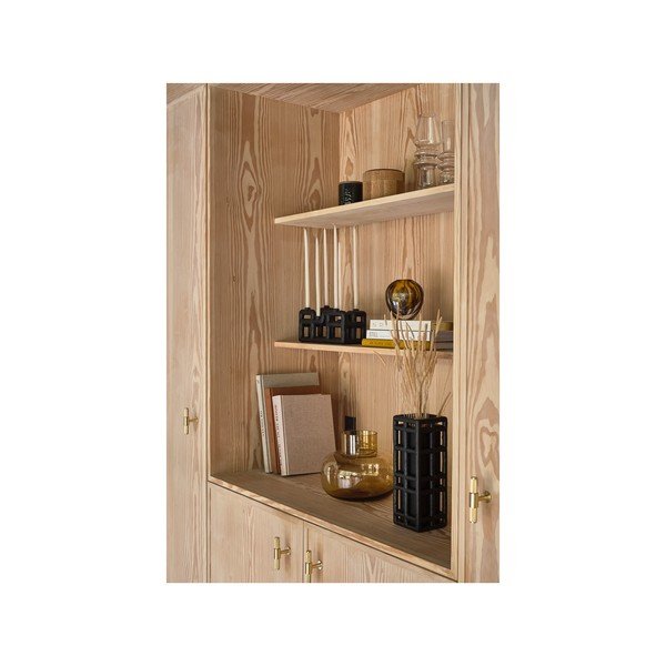 Fekete poligyanta kézzel készített váza (magasság 30 cm) Lyst – Villa Collection-image-3