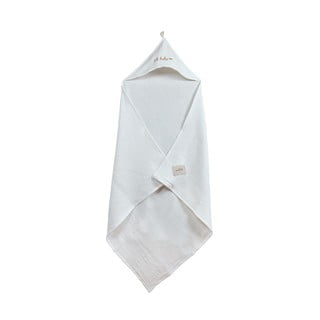 Fehér muszlin kapucnis gyerek törölköző 85x85 cm Muslin – Malomi Kids