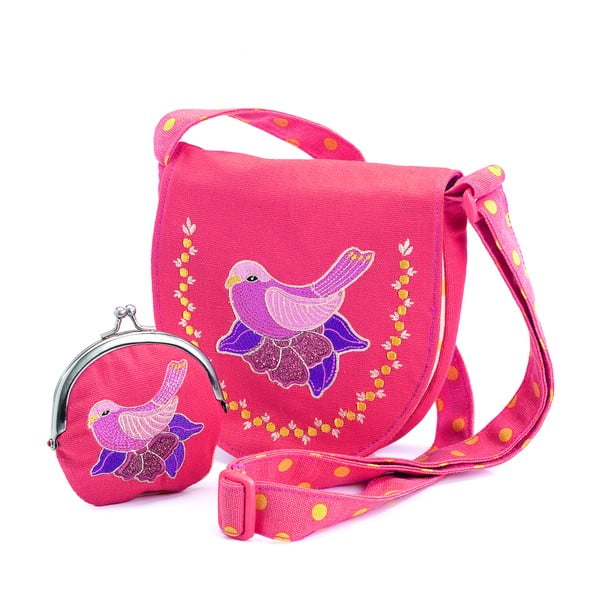 Holubice rózsaszín táska és pénztárca gyerekeknek - Djeco