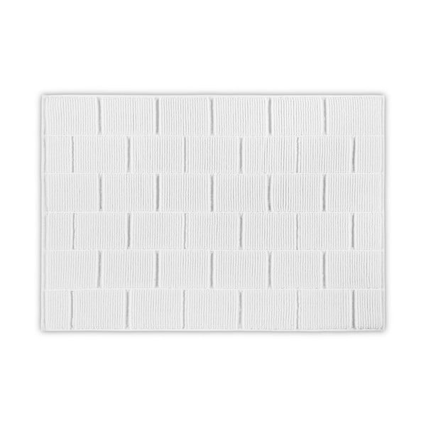 Tile fehér pamut fürdőszobai kilépő, 50 x 80 cm - Foutastic