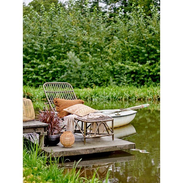 Sötétbarna rattan összecsukható kerti napozóágy Dione – Bloomingville-image-1