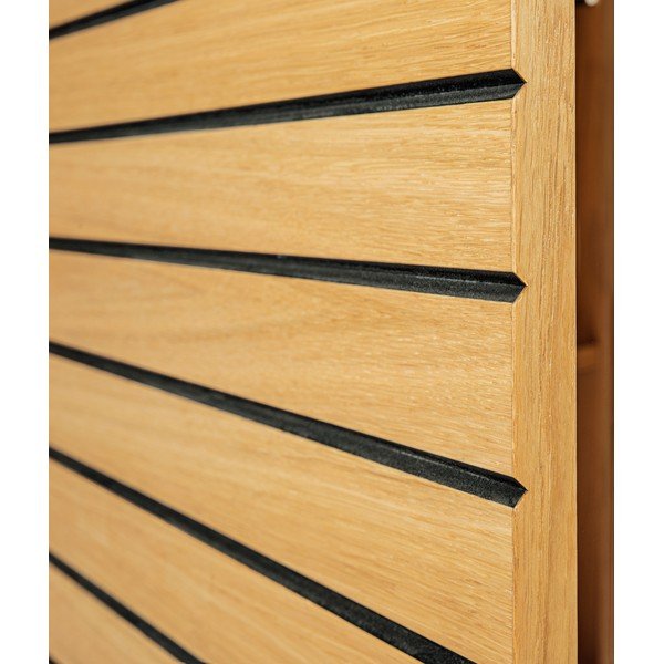 Stripe Oak komód tölgyfa dekorral - Woodman-image-1