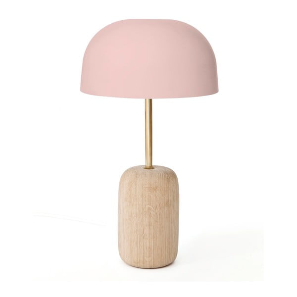 Nina asztali lámpa rózsaszín búrával - HARTÔ