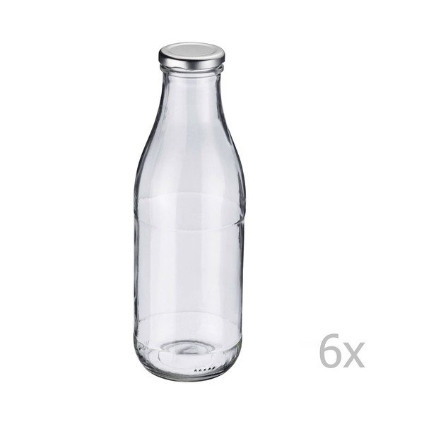 6 db tekerős kupakos italos üveg, 1 l - Westmark