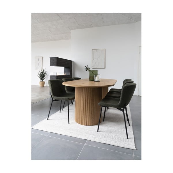 Étkezőasztal nyárfa dekorral 100x210 cm Boavista – House Nordic-image-4