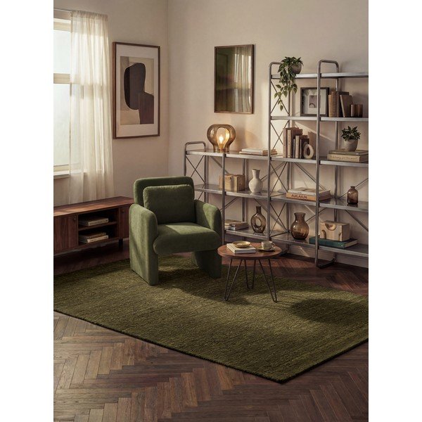 Sötétzöld kézi szövésű gyapjú szőnyeg 160x230 cm Bexley Woolwich – Ted Baker-image-1