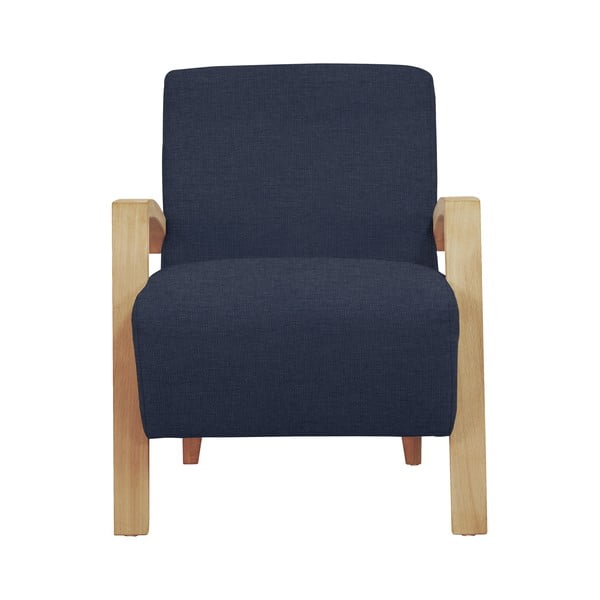 Luna sötétkék fotel világos lábakkal - Windsor & Co Sofas-image-1